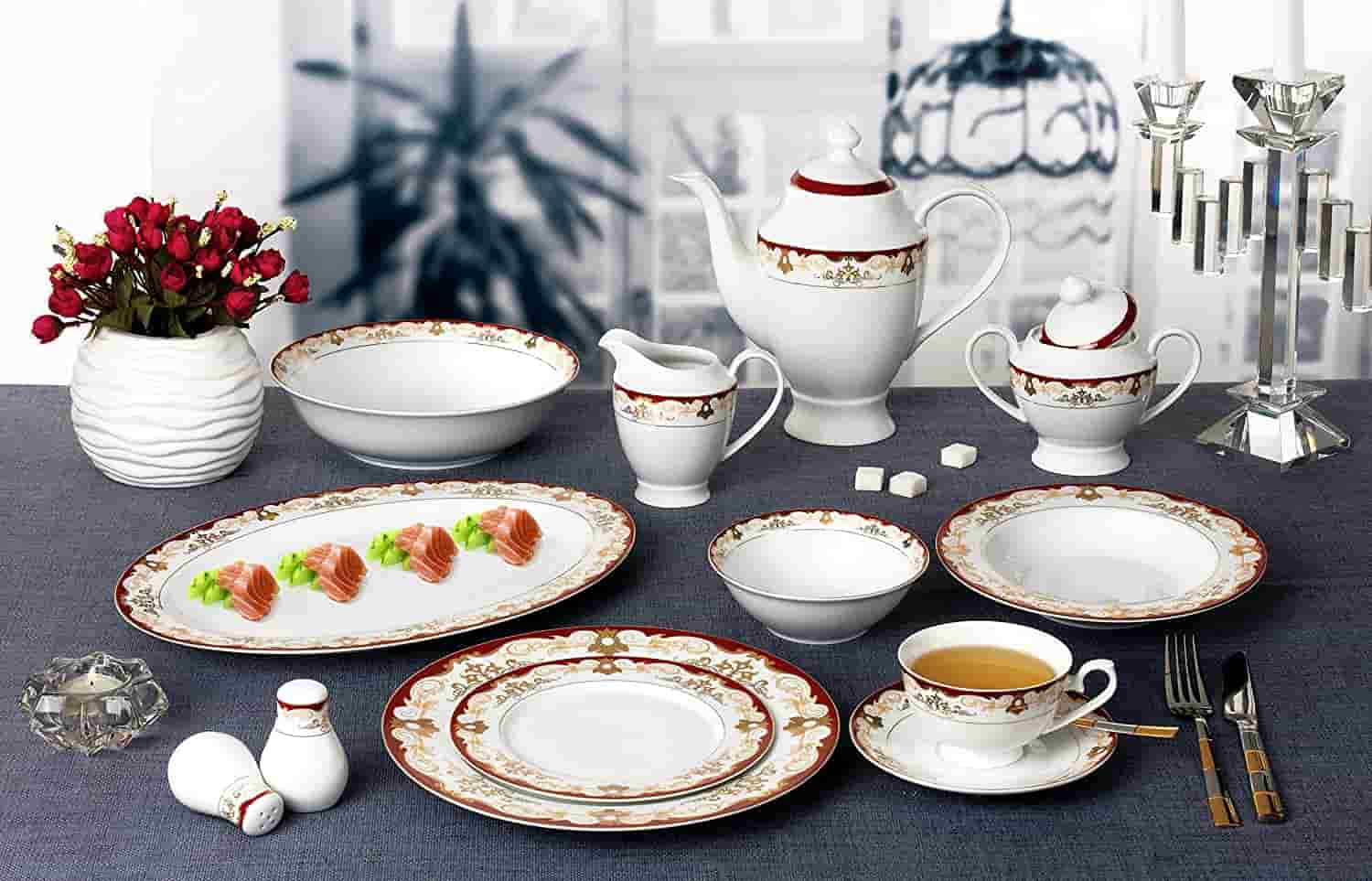  طقم اركوبال لومينارك 46 قطعة؛ خفيف شديد المقاومة مزيج الزجاج Porcelain 